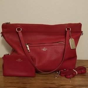 Coach Purse with matching Wristlet